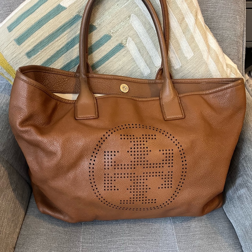 Tory Burch Brown Leather Tote